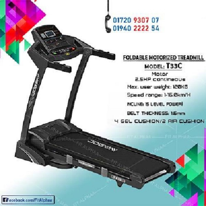 Foldable Motorized Treadmill Jogway T33c