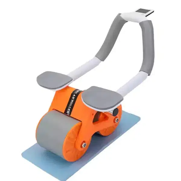 Ab Roller Automatic Rebound  Wheel with Elbow Support & Dual-Wheel Design