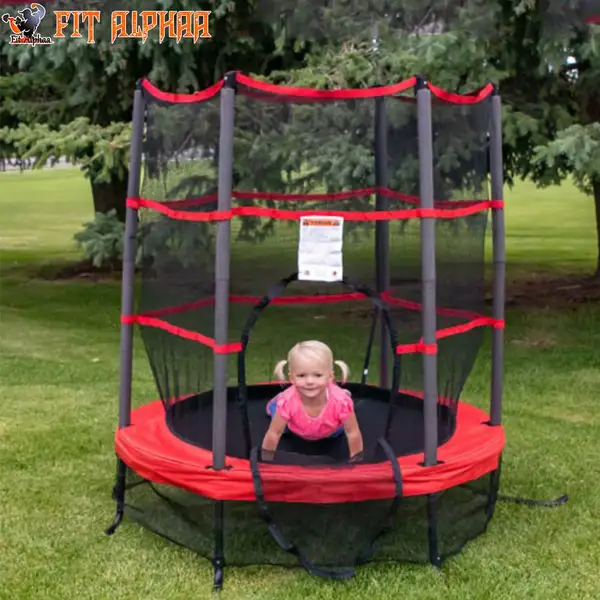 Trampoline with Safety Pad Enclosure net coverage | indoor trampoline |