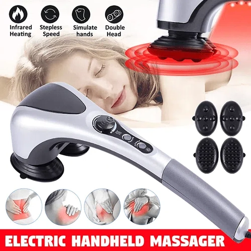 Double Head Electric Body Massager with Infrared & Variable Speed
