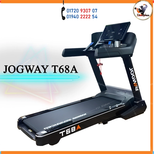 Jogway T68A Foldable Motorized Treadmill – 5 HP Continuous (8 HP Peak)
