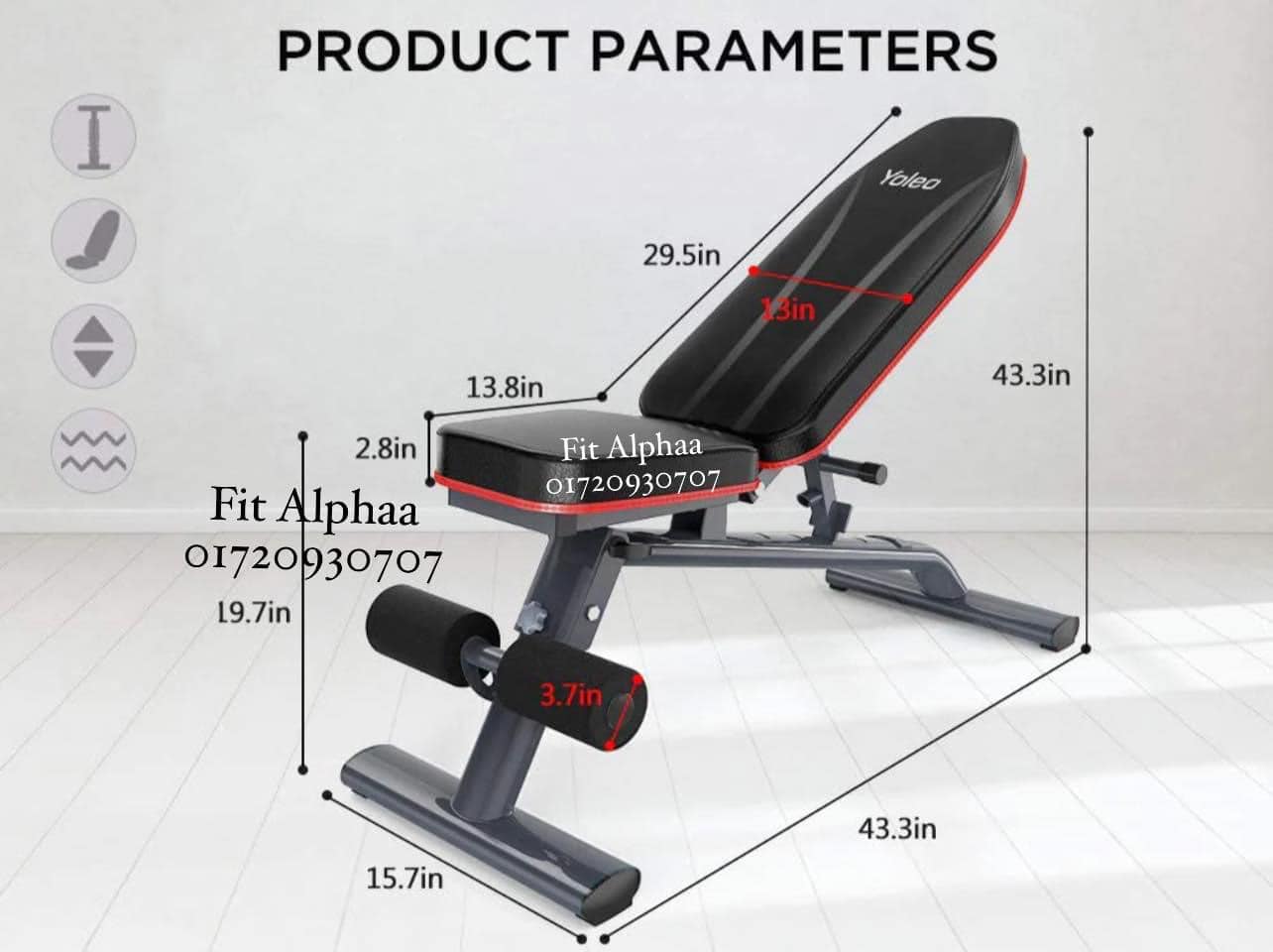 Adjustable Bench , Folding Training Bench, Fitness Bench, Incline Bench Press Bench for Full Body Workout