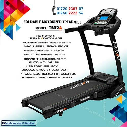 Jogway T532A Foldable motorized treadmill -  Running Machine
