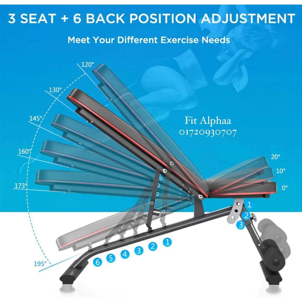 Adjustable Bench , Folding Training Bench, Fitness Bench, Incline Bench Press Bench for Full Body Workout