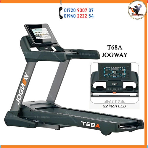 Jogway T68A Foldable Motorized Treadmill – 5 HP Continuous (8 HP Peak)