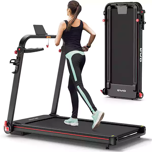 OMA 1017EB Foldable Motorized Treadmill for Home & Office | 2.5HP Compact Running Machine with 36 Programs | Walking pad