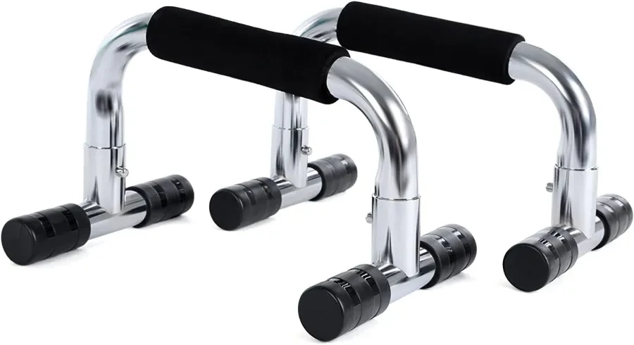 Push-Up Handles Non-Slip Pair Steel Tube Foam Pad Covers Good Grip on the Floor