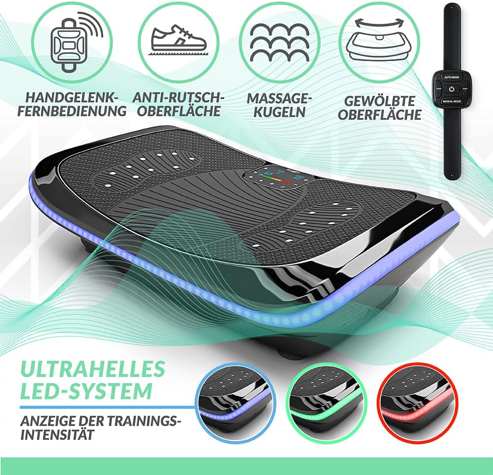 4D Vibration Plate Massager with 3 Silent Motors & Bluetooth Speakers (309HDVBP4D)