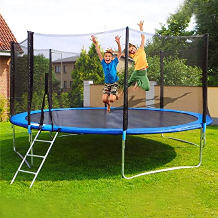 Trampoline 16 foot, 14 foot, 12 foot, 10 foot, 8 foot,6 Foot Trampoline with net coverage - Enclosure Net and Poles Safety Pad