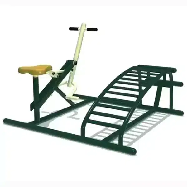 Outdoor Gym Horse Rider & Sit-Up Board Combo (Galvanized Steel)