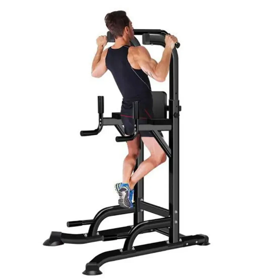 Chin up and dip Station ab tower Heavy full body workout power tower With Bench Press