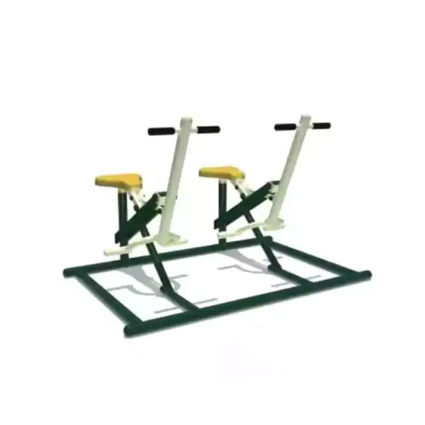 Outdoor Double Rider Gym Equipment (Galvanized Steel, Heavy Duty)