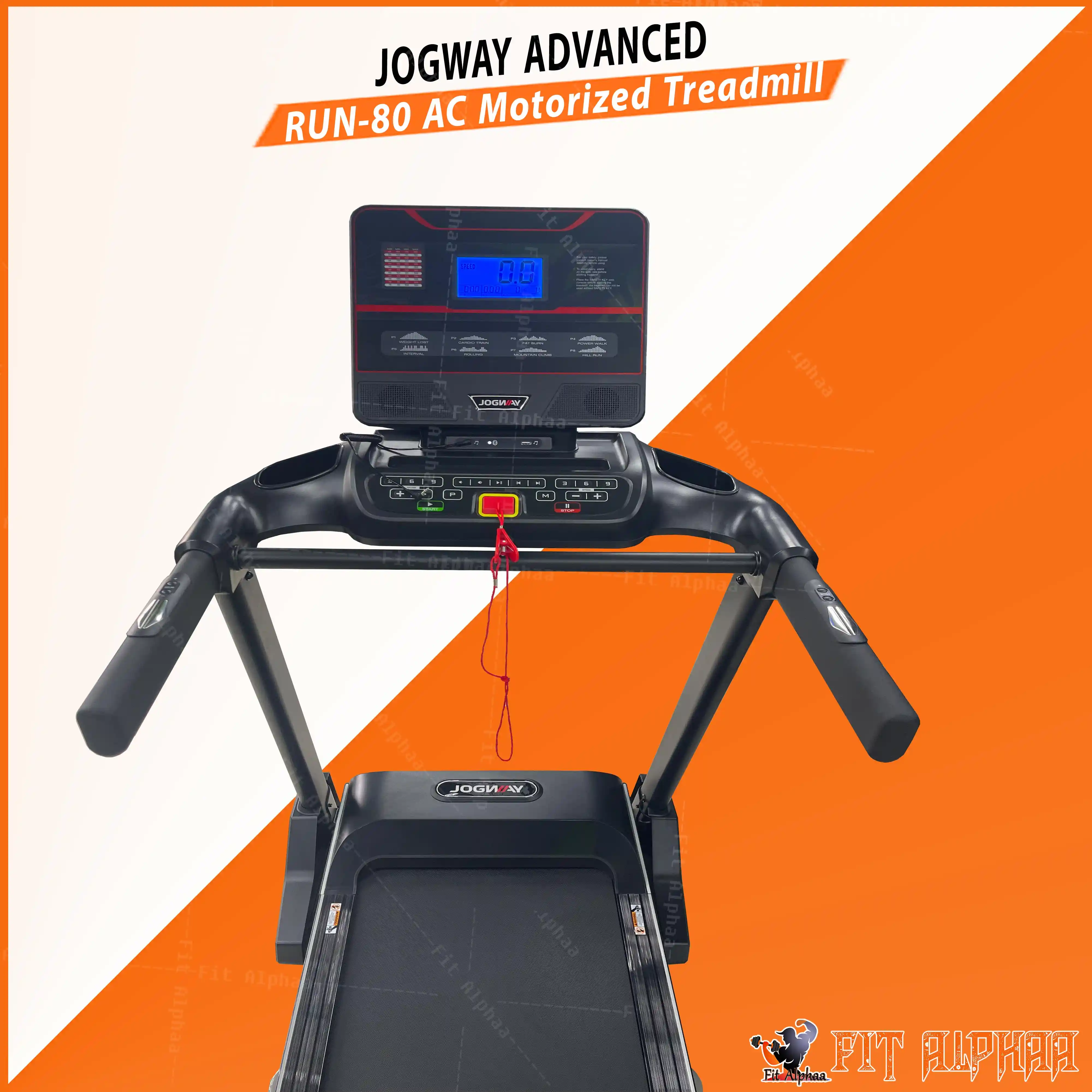 Jogway Run 80 Ac Foldable Motorized Treadmill - Heavy Use Running Machine